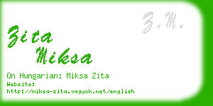 zita miksa business card